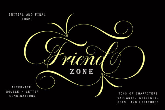 Octagon Calligraphy Font PNG with transparent background - Preview 2