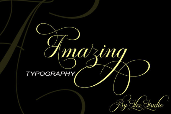Octagon Calligraphy Font PNG with transparent background - Preview 5