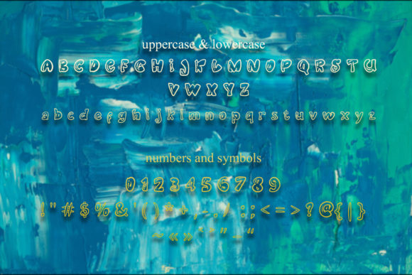 Outline Graff Font PNG with transparent background - Preview 2
