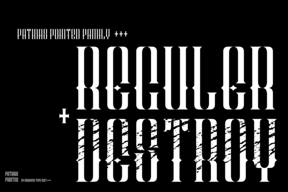 Patinas Pointed Font PNG with transparent background - Preview 1
