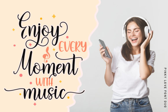 Pinky Love Font Duo Font PNG with transparent background - Preview 4