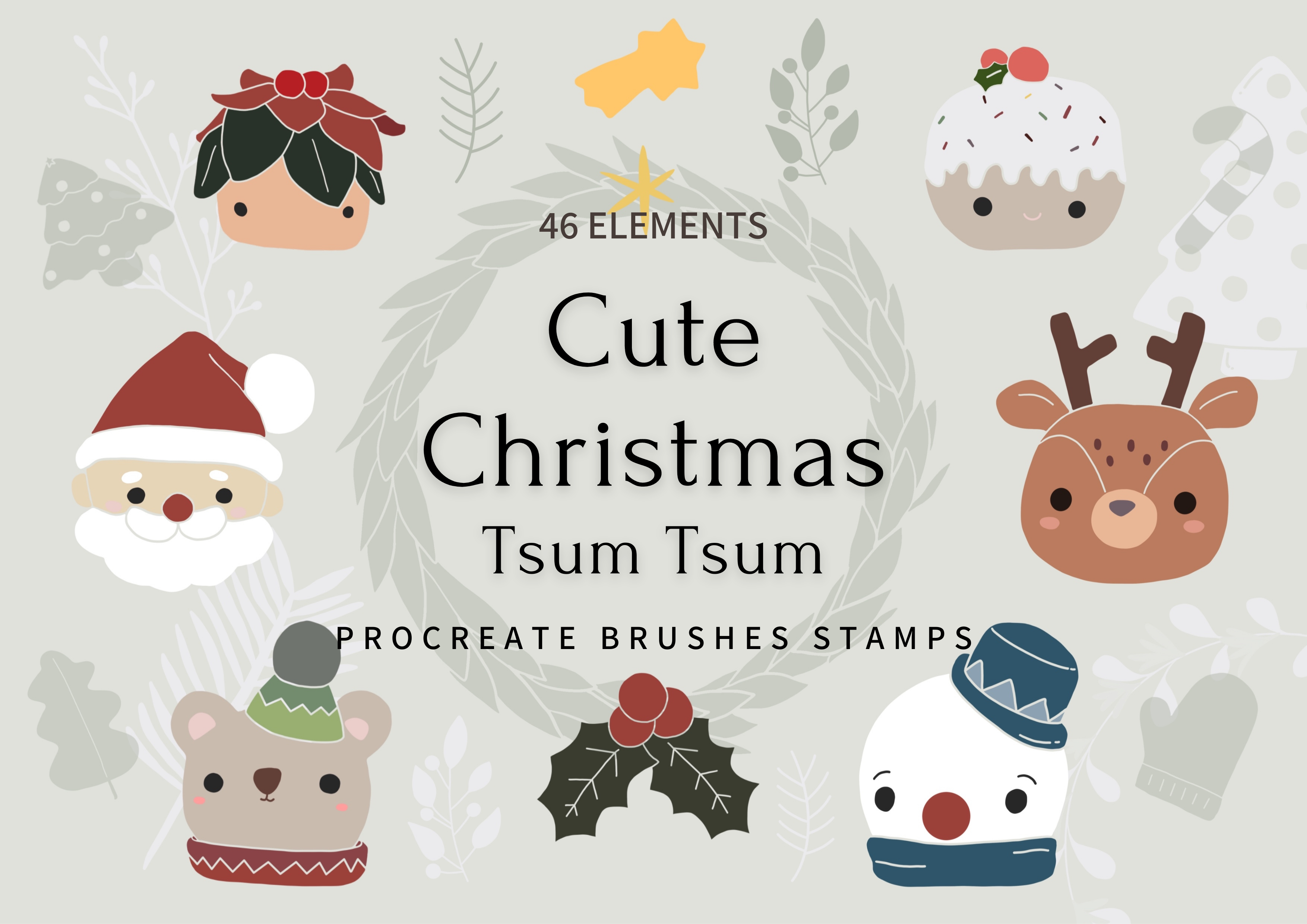 Procreate Stamps Brushes Cute Christmas - photo 1
