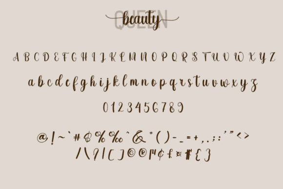 Queen Beauty Font PNG with transparent background - Preview 3