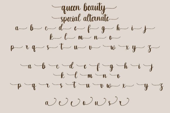 Queen Beauty Font PNG with transparent background - Preview 4