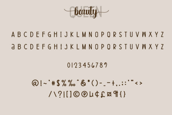 Queen Beauty Font PNG with transparent background - Preview 5