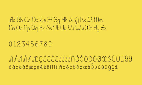 Qundart - Simple Handwritten Font PNG with transparent background - Preview 1