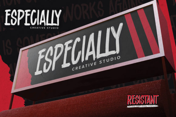 Resistant Font PNG with transparent background - Preview 3
