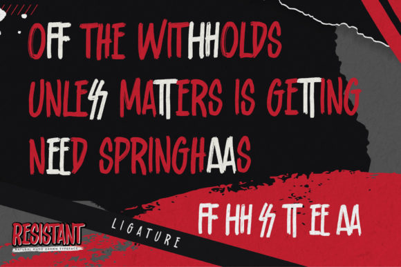 Resistant Font PNG with transparent background - Preview 4