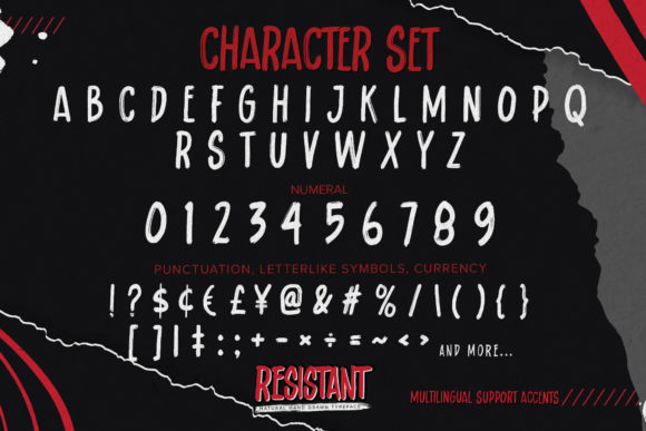 Resistant Font PNG with transparent background - Preview 6