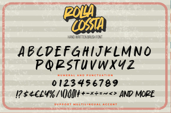 Rolla Cossta Font PNG with transparent background - Preview 5