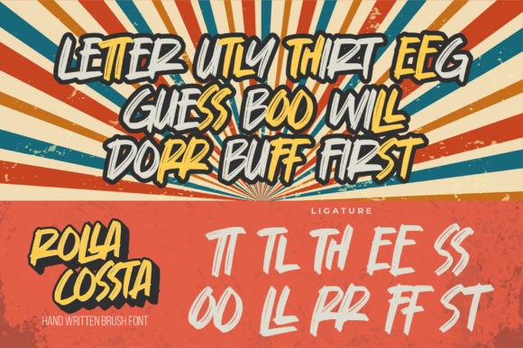 Rolla Cossta Font PNG with transparent background - Preview 6