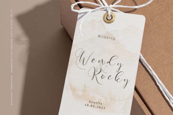 Rosemary Christmas Font PNG with transparent background - Preview 2