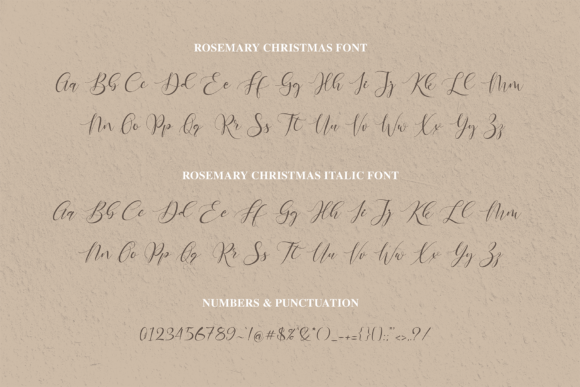 Rosemary Christmas Font PNG with transparent background - Preview 5