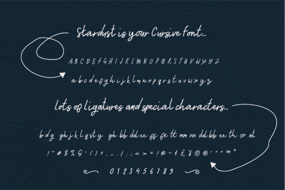 Silver & Stardust Duo Font PNG with transparent background - Preview 3