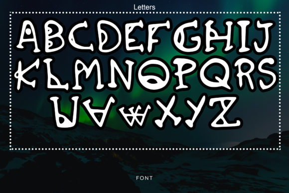 Dazzling Night Font PNG with transparent background - Preview 1
