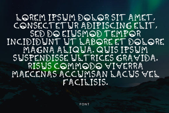 Dazzling Night Font PNG with transparent background - Preview 4