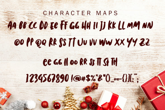Flower Christmas Font - Preview 6