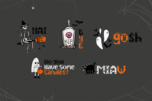 Higher Wevil Halloween Font PNG with transparent background - Preview 2