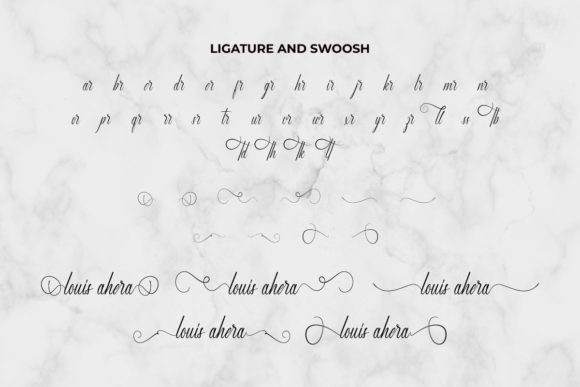 Louis Ahera Font PNG with transparent background - Preview 6