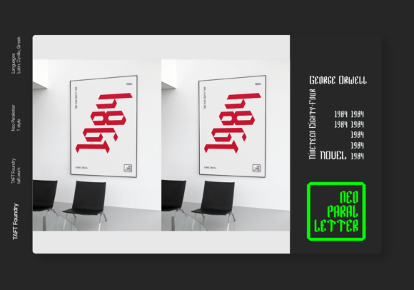 Neo Paralletter Font font preview - 5
