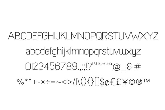 Neutral Light Font PNG with transparent background - Preview 3