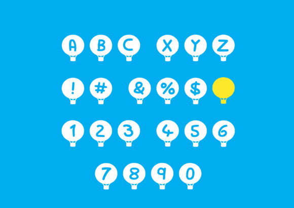 Play Hot Air Balloon Font font preview - 1