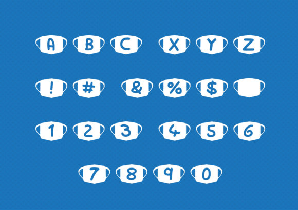 Play Mask Font PNG with transparent background - Preview 1