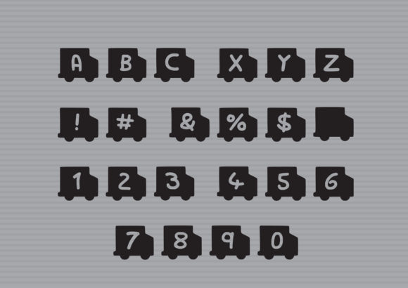 Play Van Font PNG with transparent background - Preview 1