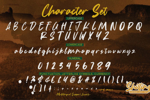 Shilling Font PNG with transparent background - Preview 6