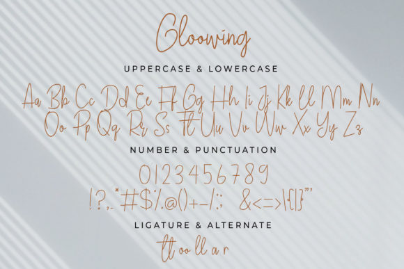 Gloowing Signature Font font preview - 5