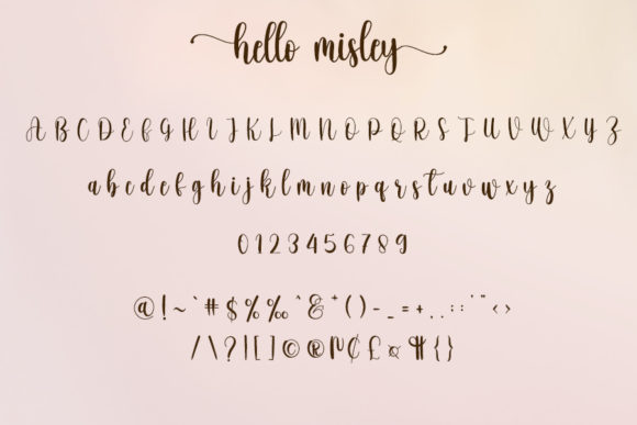 Hello Misley Font PNG with transparent background - Preview 5
