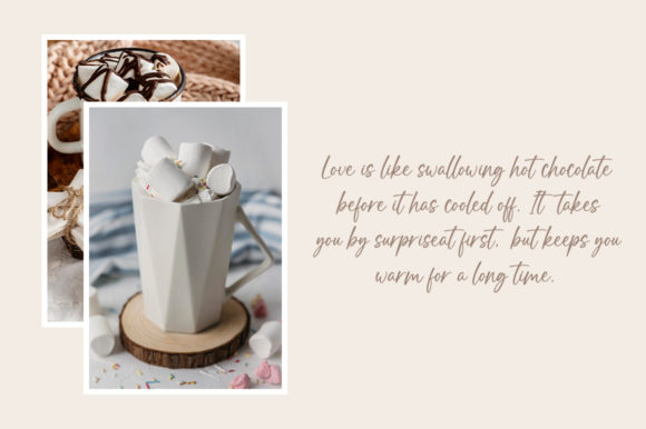 Hot Chocolate Font PNG with transparent background - Preview 1