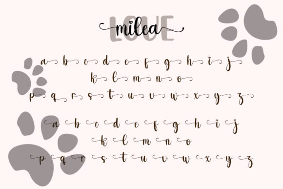 Love Millea Font PNG with transparent background - Preview 4
