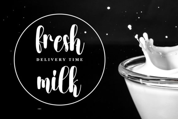 Milkdrink Font PNG with transparent background - Preview 2