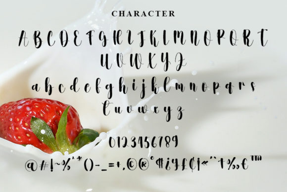 Milkdrink Font PNG with transparent background - Preview 3