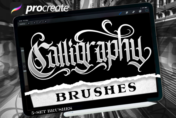 Calligraphy Brush #1 Gráfico Pinceles Por Dansdesign