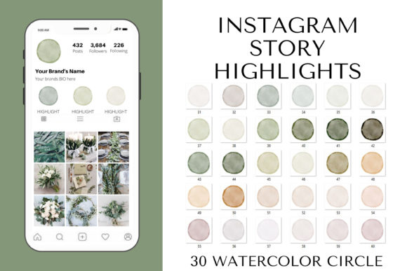 Instagram Highlight Icons - Greenary