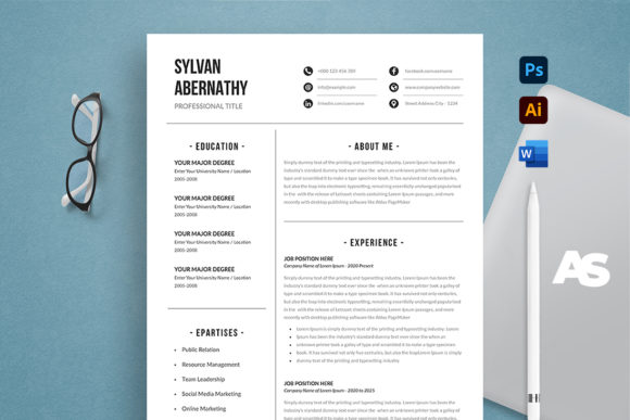 Minimalist Resume Template Word