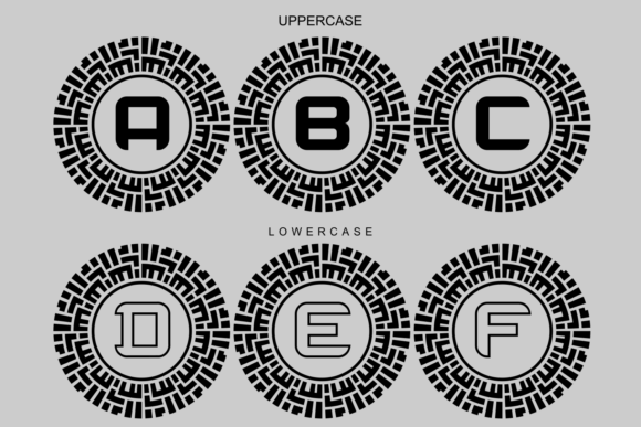 Monogram Digigrabs Font PNG with transparent background - Preview 4