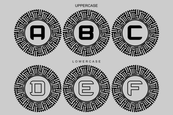 Monogram Digimod Font PNG with transparent background - Preview 4