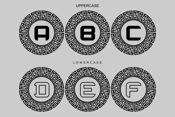 Monogram Digitalin Font PNG with transparent background - Preview 4