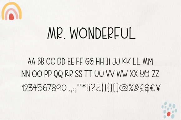 Mr. Wonderful Font PNG with transparent background - Preview 1