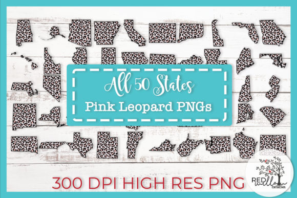 All States Bundle Cheetah Print Graphics