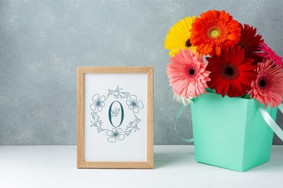 Flower Buds Monogram Font - Preview 2