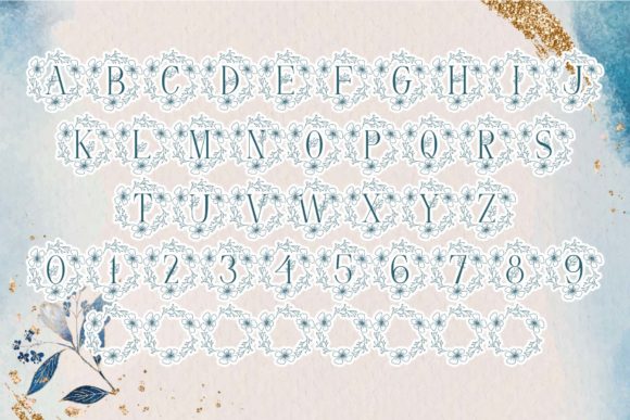 Flower Buds Monogram Font - Preview 3