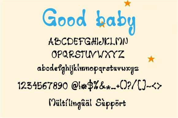Good Baby Font PNG with transparent background - Preview 3