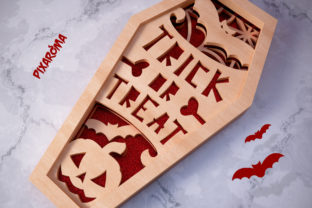 Halloween Coffin 3D Layered SVG Cut File · Creative Fabrica