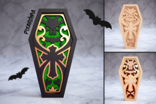 Halloween Coffin 3D Layered SVG Cut File · Creative Fabrica