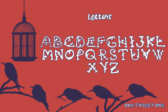 One Twiggy One Font PNG with transparent background - Preview 1