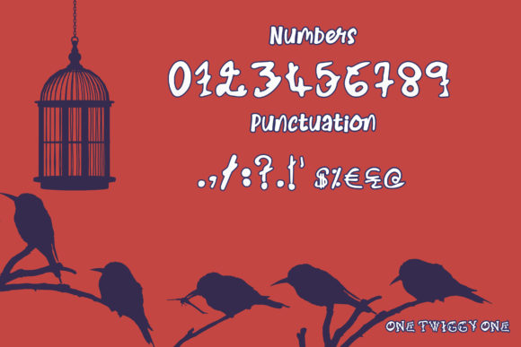 One Twiggy One Font PNG with transparent background - Preview 2